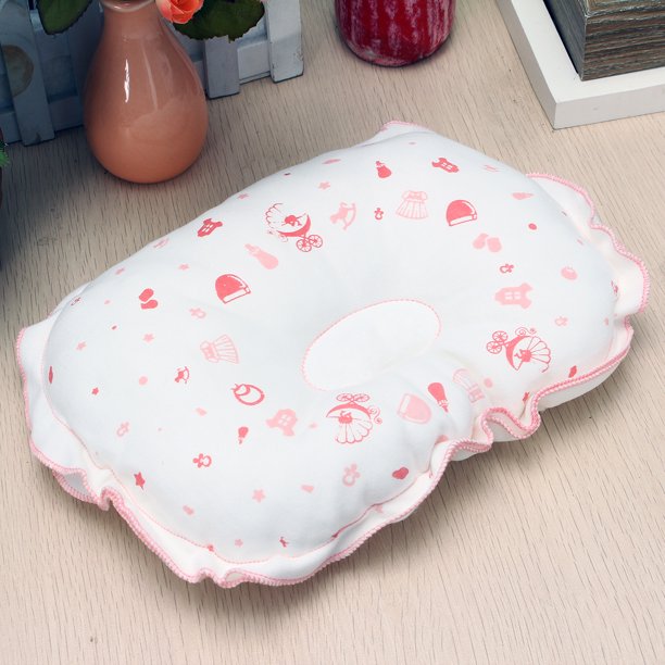 25×18cm Blue/Pink Baby Infant Newborn Prevent Flat Head Neck Syndrome Support Square Pillow ...