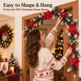thumbnail image 6 of PYURTEP Christmas Garland, Artificial Poinsettia Garland with Red Berry Snow for Fireplace Mantel Door Indoor Outdoor Christmas Decor, 70.87 inch, 6 of 8