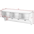 thumbnail image 3 of Costway Hanging Entryway Cubbie Storage Shelf Wall Mount Coat Rack w/ Hooks White, 3 of 7
