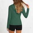 thumbnail image 4 of Xdegoge Hooded Sporty Jacket for Women Zip Front Long Sleeve Slim Fit Performance Activewear Lightweight Breathable Comfort Workout Yoga Gym Athletic Outdoor Fashion Layering Spring Summer Tops, 4 of 7