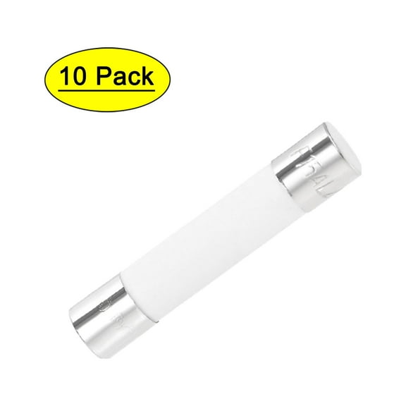 Automotive Cartridge Fuses 15A 250V 6x30mm Ceramic Fast Blow Replacement  10Pcs