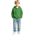 thumbnail image 6 of WhouRiu Boys Casual Zip Up Hoodies Solid Color Knit Ribbed Long Sleeve Hooded Sweatshirt With Pockets Kids Autumn Cozy Cute Sweatshirts,15-16 Years, 6 of 6