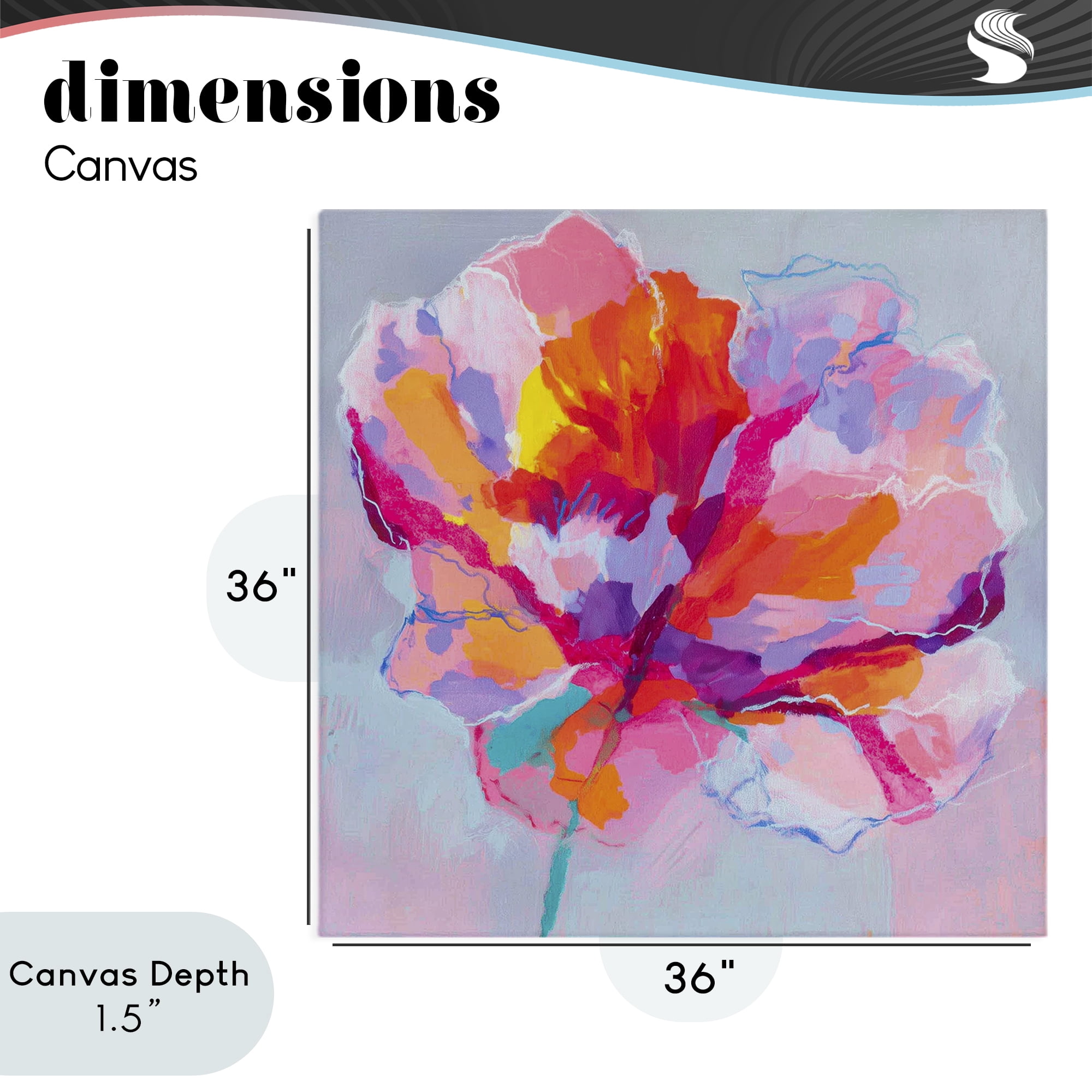 Stupell Industries The Open Petal Expression Canvas Wall Art, design by Chromatic Storm Studio