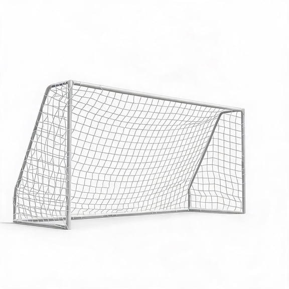 12x6 FT Metal Soccer Goal with Net, Steel Frame Football Goal Posts for Outdoor Training, White
