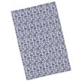 thumbnail image 3 of Contemporary Home Living Set of 2 White with Blue Floral Design Dishtowel 28", 3 of 3
