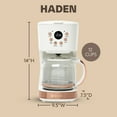 thumbnail image 4 of Haden Coffee Machine, 12 Cup Programmable Coffee Maker, Ivory & Copper, 4 of 9