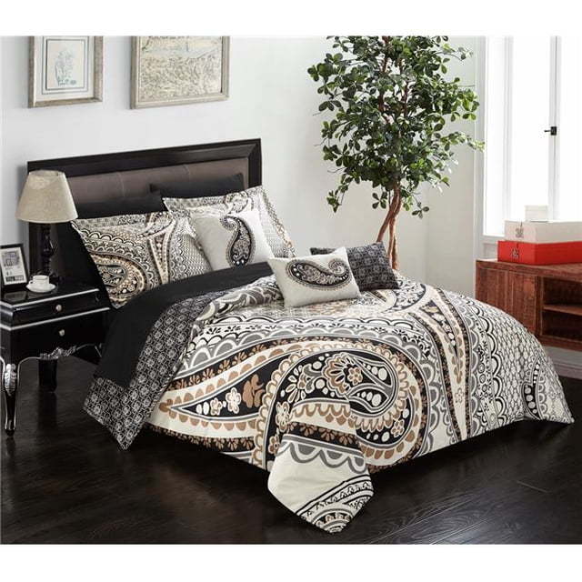 Chic Home CS5043 Damaris Couette&44; Grand Size - Beige&44; 10 Pièces