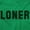 Irish Green, variant on Loner Simple Anti Social Statement Unisex Plus Fleece Graphic Hoodie Brisco Brands 2X