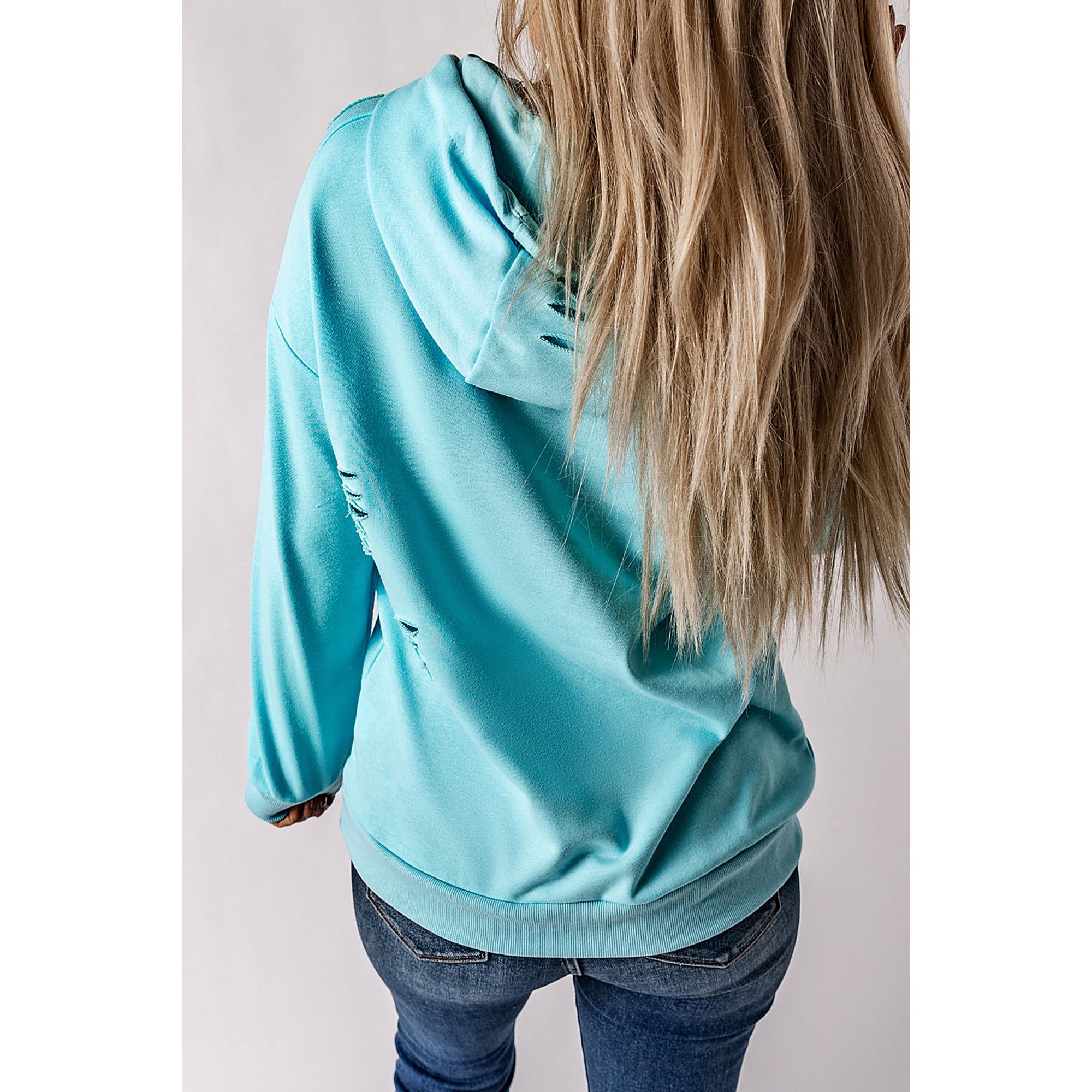 ripped zip up hoodie