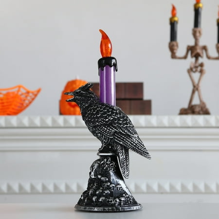 

Tmdioo Halloween Crow Light LED Electronic Light Candle Light Ghost Festival Horror Decoration Props Night Light