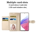 thumbnail image 3 of For Samsung Galaxy A53 5G / SM-A536 Diamond Bow Glitter Full Body Cover Protective Shockproof Card Slot Flap Folio Stand Leather Wallet Pouch Case Cover Purple, 3 of 5