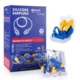 thumbnail image 1 of Tapones para los oídos Dison, 100 pares, con cable de silicona, reutilizables, 32 dB, 1 of 5