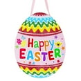 thumbnail image 2 of Easter Glitter Door Decorations Happy Easter Egg Hunt Wooden Hanger Easter Egg Bunny Hanging Door Wall Welcome Sign for Home Indoor Outdoor Easter, 2 of 6