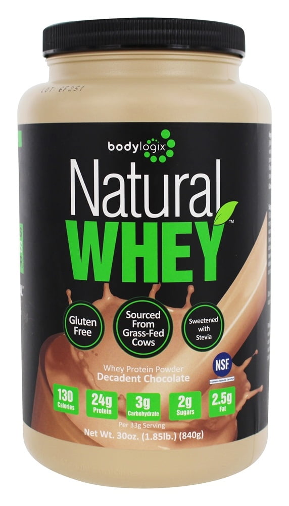 Bodylogix Natural Whey Protein Powder Decadent Chocolate 1.85 lbs
