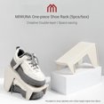 thumbnail image 4 of Graflsoa MIWUNA Space-Saving Double-Layer Shoe Rack, Beige, 10-Pack, PP Material, Compact & Lightweight Shoe Storage Solution, 4 of 7