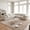 White & 5 Seater, variant on CKEASEAN 118.2" Corduroy Boneless Cloud Sectional Couch for Living Room, V-Shaped Corner Flexible Modular Sectional Couches, No Assembly Required, Thick Cushion, Cozy Fluffy Sofa for Apartment