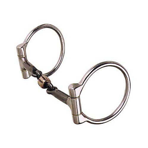 C--390 Hilason Stainless Steel Reining Horse Bit Snaffle Mouth W/Copper Roller 