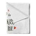 thumbnail image 2 of Valentine's Day Soft Flannel Fleece Throw Blanket, Cartoon Avocado Lovers Pop Culture Keep Calm Slogan, Cozy Plush for Indoor and Outdoor Use, 50" x 70", Grey Green Brown, by Ambesonne, 2 of 5