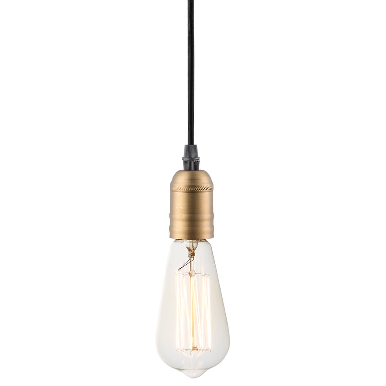 Light Exposed Bulb Pendant - Black 