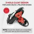 thumbnail image 3 of Replacement Bike Cleats Compatible with Look Delta and Peloton Shoes, Cleats for Cycling Shoes, Adjustable 9 Degree Float, Allen Key Bolts, Indoor & Road Cycling, Replacement Peloton Shoe Cleats, 3 of 8
