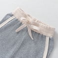 thumbnail image 6 of StylesILove Baby Boys Girls Contrast Binding Solid Top & Shorts 2pcs Unisex Toddler Ribbed Short Sleeve Cotton Summer Outfit (Grey, 24 Months), 6 of 8