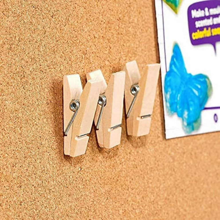 Push Pin Clips - 30 Paper Clips with Pin for Documents/Artworks