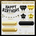 thumbnail image 2 of Black Gold Birthday Party Decorations, Happy Birthday Banner, Black Gold Balloons Party Supplies Confetti Balloons for Men Women, 2 of 7