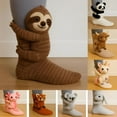 thumbnail image 3 of TELOLY 3D Knit Animal Socks - Funny Warm and Soft Long Stocking Stuffers Socks, Fun & Adorable Christmas Gifts, Cozy Socks for Fall & Winter - Bat, 3 of 7