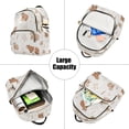 thumbnail image 5 of FORMRS Mini Backpack Purse for Women Quilted Travel Daypack Casual Shoulder Bag, Gray Bears, 5 of 7