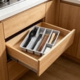 thumbnail image 6 of Lenkho Plastic Kitchen Drawer Silverware Organizer, Adjustable Utensil Divider Tray, Cutlery Storage Holder for Spoons, Forks, Knives, Chopsticks, 6 of 6