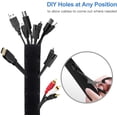 thumbnail image 2 of [6 Pack] Cable Management Sleeve, 19-20 Inch Cord Organizer System with Zipper for TV Computer Office Home, 2 of 3