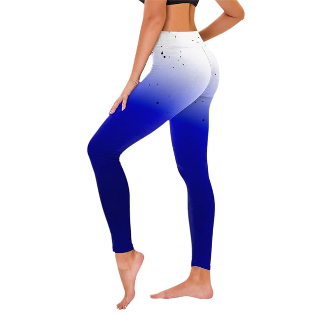 Leggings For Women Yoga Pants For Women Gradient Ramp Color Printed Tight High Waisted Stretchy Hip Lifting Fitness And Sports Base Layer Leggings Buttery Soft Tights