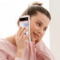 thumbnail image 3 of For Google Pixel 6A Marble Patterned Case with Card Holder, Back Folio Kickstand PU Leather + Soft Crystal Bumper Edge, Magnetic Clasp Back Cover For Google Pixel 6A,Marble #1, 3 of 6