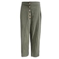 thumbnail image 4 of Qmyliery plus size Women's High Waist Casual Trousers, Solid Color Side Pockets Wide-Leg Sweatpants, 4 of 5