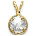 thumbnail image 3 of 14K Yellow Gold Charm Pendant Cubic Zirconia CZ Round 11 mm 7, 3 of 4