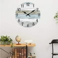 thumbnail image 2 of AQITTI Clearance! Household Electric Appliances Wall Clock 10 Inch Rustic Wood Wall Clocks Battery Operated No Tick Clock Decorative for Kitchen Living Room Bathroom Farmhouse, 2 of 9