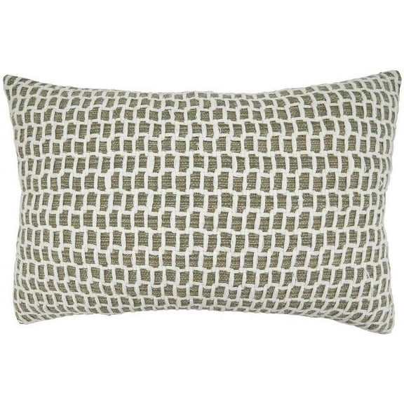 Fennco Styles Natural Net Design Pure Cotton Decorative Throw Pillow