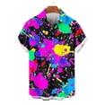 thumbnail image 4 of Wrtxtat Men's Hawaiian Shirts Lapel Short Sleeve Full Button Down Novelty Cruise Holiday Shirts Summer Holiday Vacation Beach Party Shirts Multicolor XXL, 4 of 6