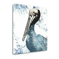 thumbnail image 2 of 35" x 35" Blue Pelican By Sarah Ogren - Print on Canvas Fabric Multi-Color, 2 of 2