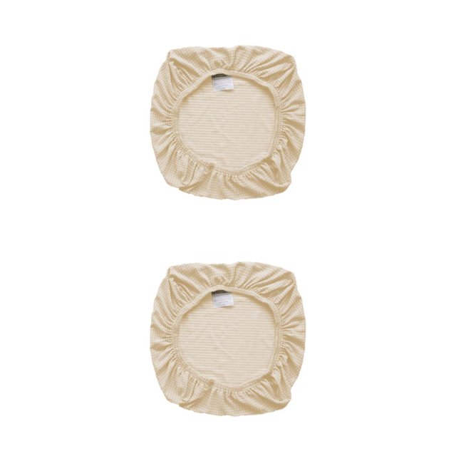 Bearachild Funda de cojín para silla Fundas de asiento Protector Universal Poliéster Elástico Resistente a la suciedad Boda Hotel Leche blanca 2piezas