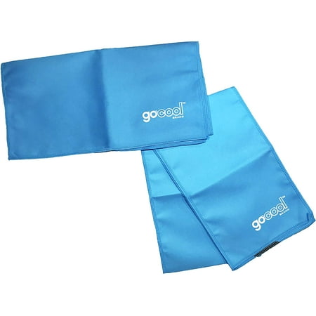 GoCool Instant Cooling Towel and Wrap Sets (Blue; 1 Towel & 1