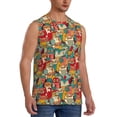 thumbnail image 2 of Uemuo Funny Owl Bird Pattern Men's Sleeveless T-Shirt,Muscle Athletic Tank Top, Moisture-wicking Quick-dry Breathable Classic Tee Top for Gym Run Outdoor Sports-Medium, 2 of 8