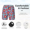 thumbnail image 5 of Lsque Mens Swim Trunks Daisies Flowers Pattern - Bathing Suit Compression Liner - Beach Swim Shorts Swimwear - (S-3XL) - Stretch Quick Dry -Small, 5 of 9