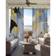 thumbnail image 6 of Abstract Geometric Blackout Curtains for Bedroom Living Room Darkening Curtains 54 Inch Long Simple Oil Painting Color Blocks Short Curtain for Small Window Treatment Grommet Drapes 42"x54"x2, 6 of 9