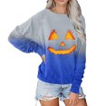 thumbnail image 2 of Camiseta de manga larga con cuello redondo y estampado divertido de Halloween para mujer Fridja fjkfkj899, 2 of 4