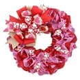 thumbnail image 2 of Artificial Valentine'S Day Wreath,Wreath for Front Door,Valentine'S Day Fabric Wreath Artificial Spring Wreaths With Bows Garland Decoration for Holiday Festival, 2 of 9