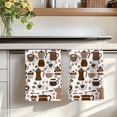 thumbnail image 7 of Coffee Beans Kitchen Towels Set of 2, Funny Cartoon Brown Cake Hot Chocolate Cup Absorbent Dish Towels for Kitchen, Microfiber Hand Towel, Quick Drying Tea Towel for Cleaning Decorative Dishcloths, 7 of 7