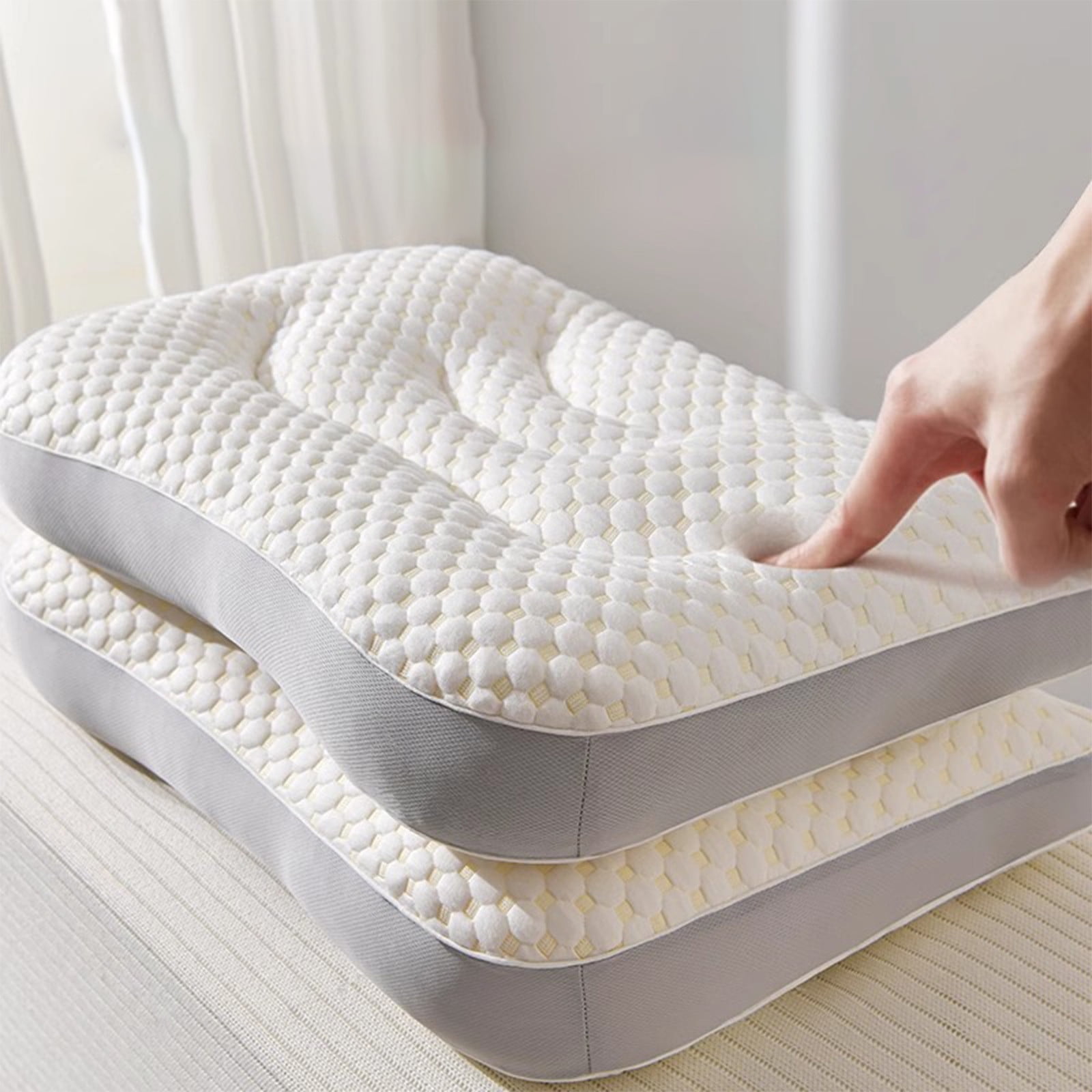 Bdday Pregnancy Pillow Memory Foam Ice Feeling Pillow Knitted Cotton Pillow Suitable for Home Hotel Etc. Bed Pillows Decorative