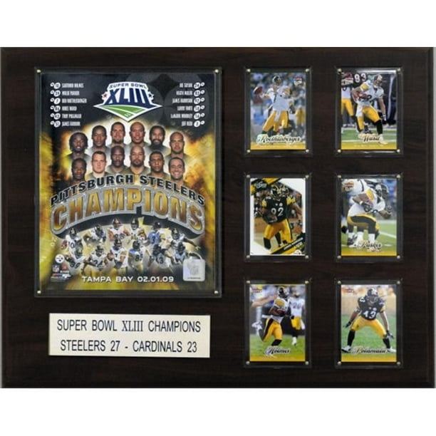 C & I Collectables 1620SB43 NFL Steelers Super Bowl XLIII Champions Plaque