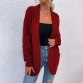 thumbnail image 1 of LOVZFMLL Cardigan pour Femmes Décontracté Manches Longues Poche Long Cardigan Tricoté, 1 of 9